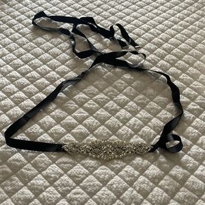 Formal Rhinestone Appliqué Belt NWOT.